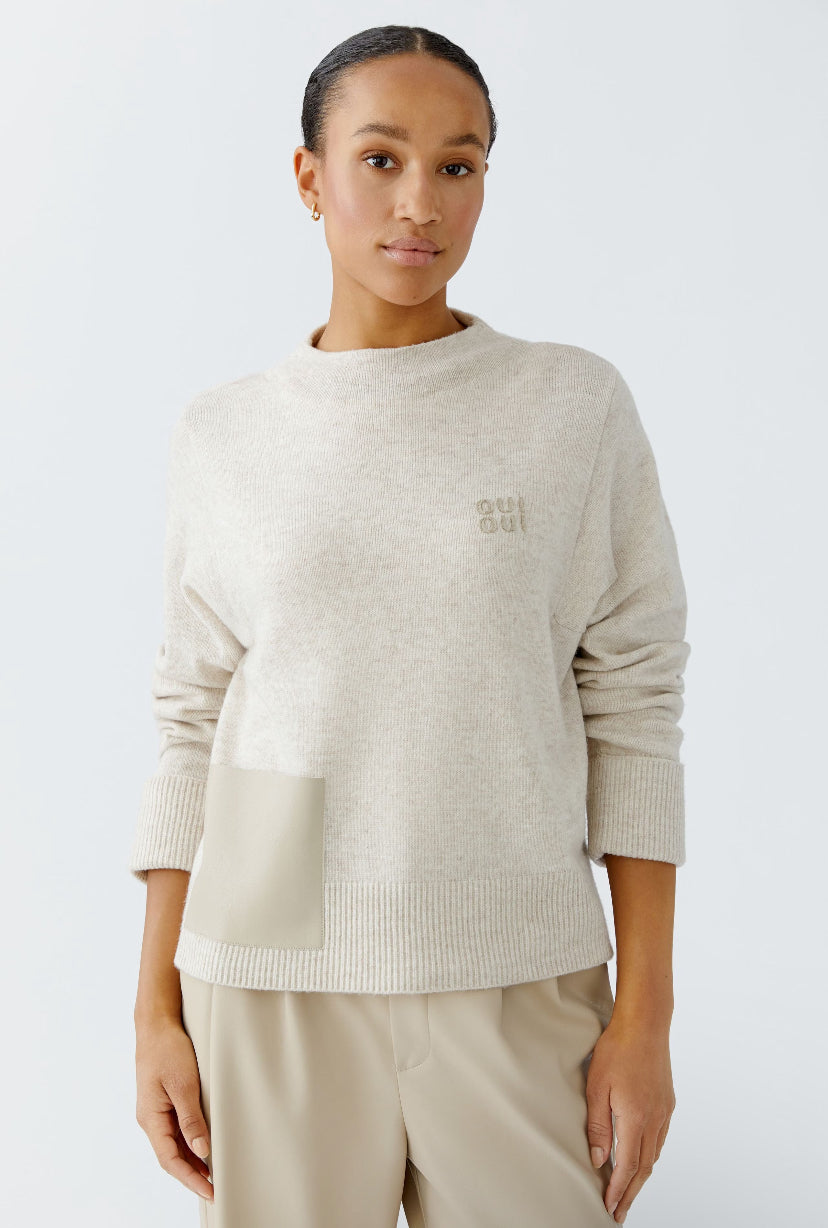 oui pocket detail knit in beige