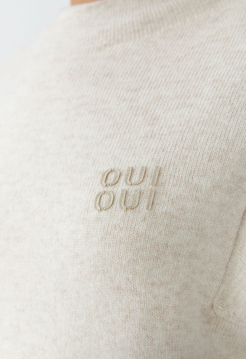 oui pocket detail knit in beige