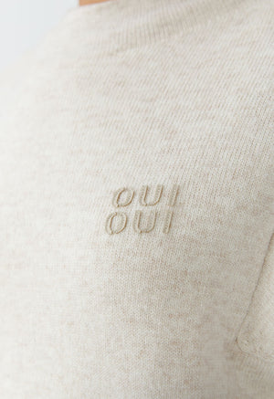 oui pocket detail knit in beige