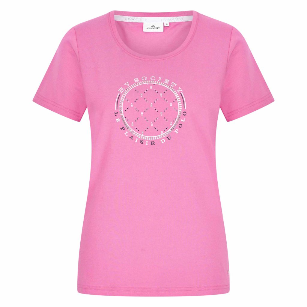<p>HV Society Oliana logo tshirt in pink</p>