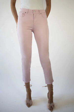 No2Moro Unity 3/4 tencel trousers, 25” leg in pink