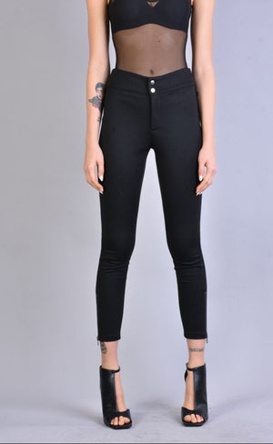 Zip detail trousers