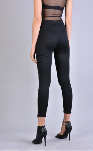 Zip detail trousers