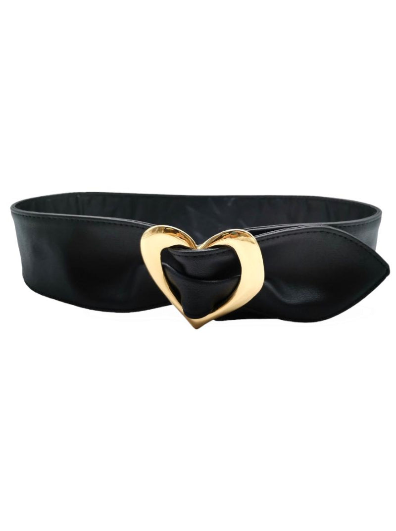 Love heart wrap belt (black)