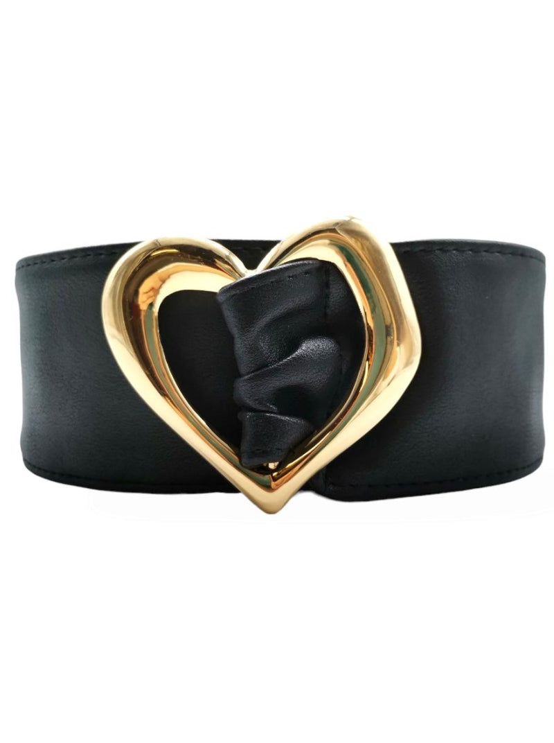 Love heart wrap belt (black)