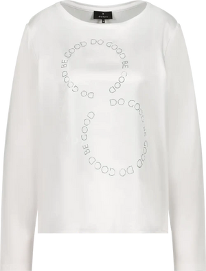 Monari Jersey Blouse with diamante detail in beige