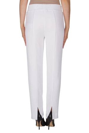 Straight leg trousers with split (white)