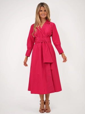 kate & pippa penelope taffeta dress in pink