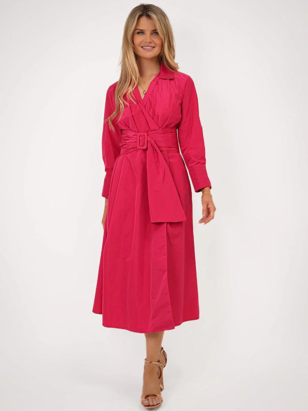kate & pippa penelope taffeta dress in pink