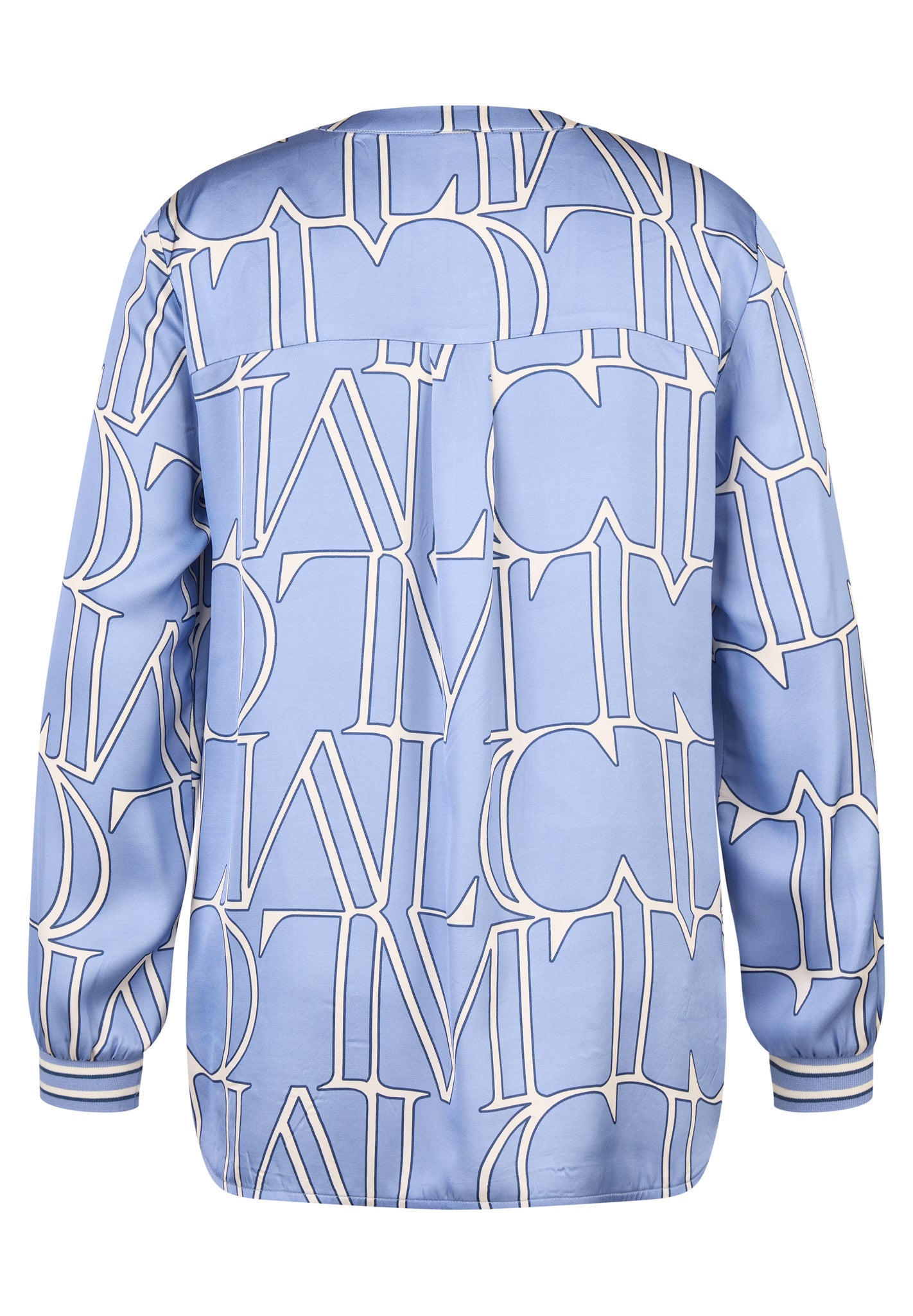 le comte slogan silky blouse in blue