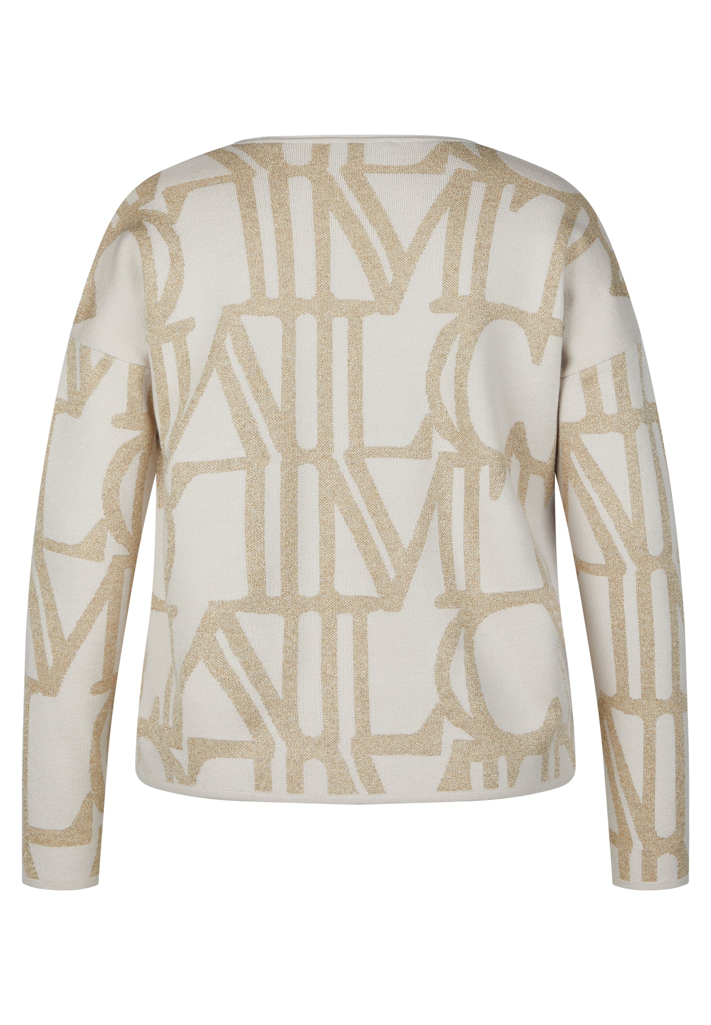 le comte glitter slogan knit in beige