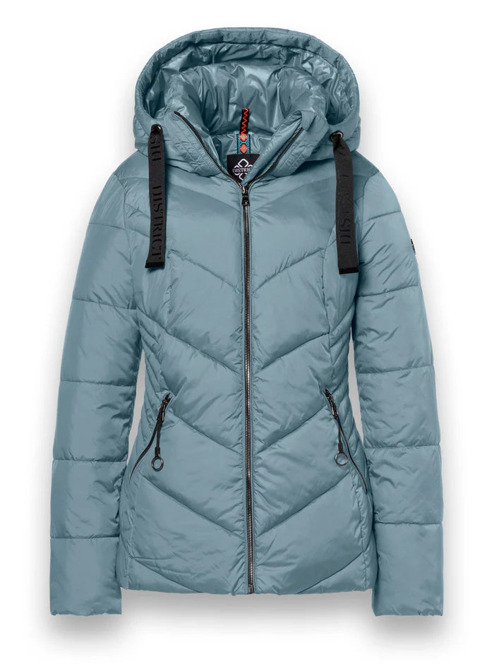 district val thorens puffa jacket in mineral blue