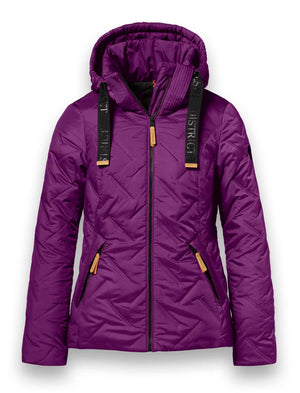 district frejus puffa jacket in purple
