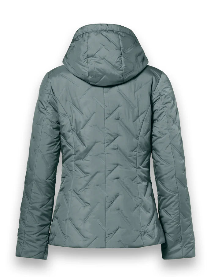 district frejus puffa jacket in dusty blue