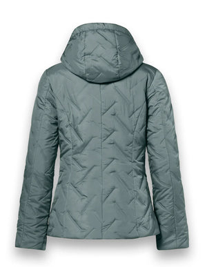 district frejus puffa jacket in dusty blue