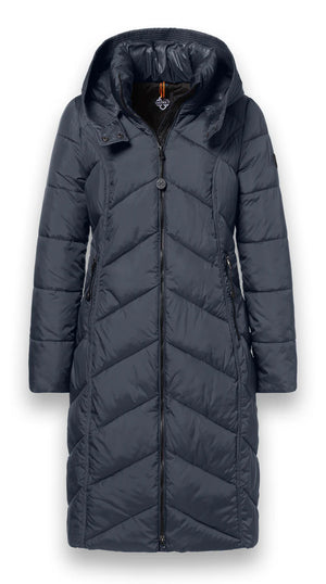district arosa longline puffa jacket in anthracite