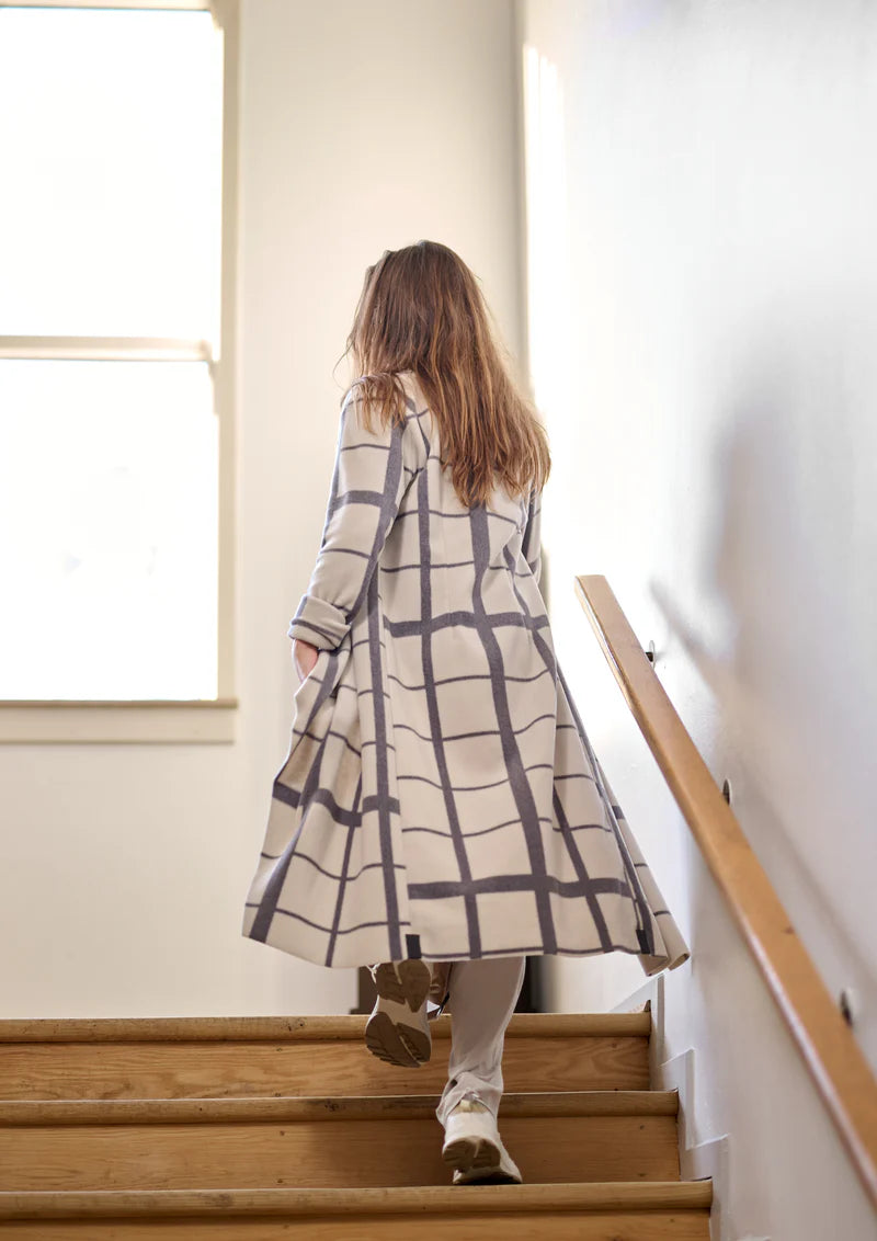 Henriette Steffensen long cardigan with clan print