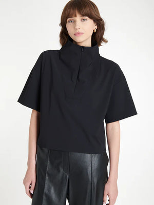 Jane Lushka Leone blouse technical jersey in black