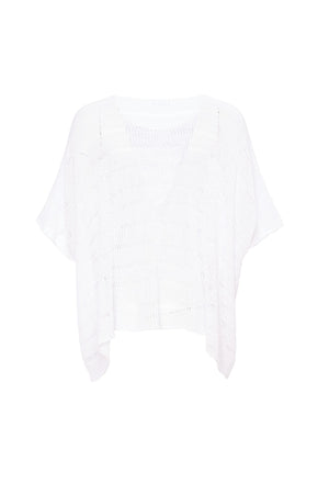 Woven overlayer knit (white)