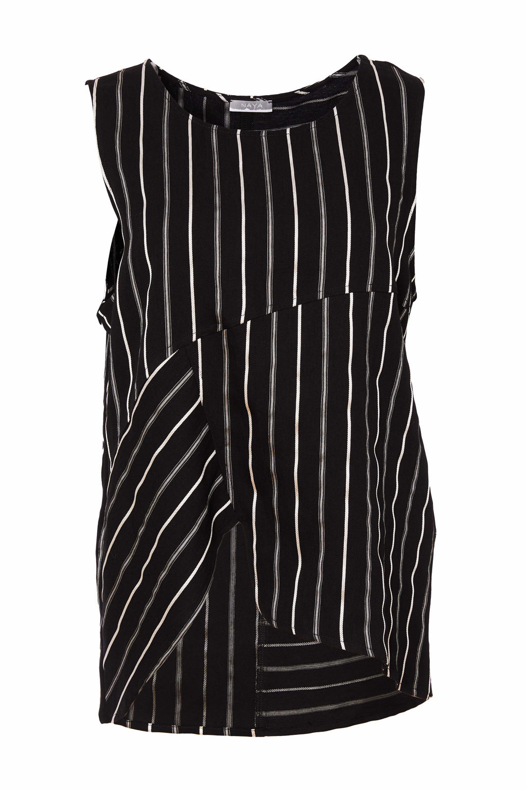 naya stripe sleeveless top in black&white