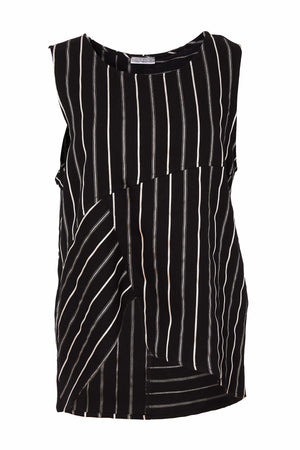 naya stripe sleeveless top in black&white
