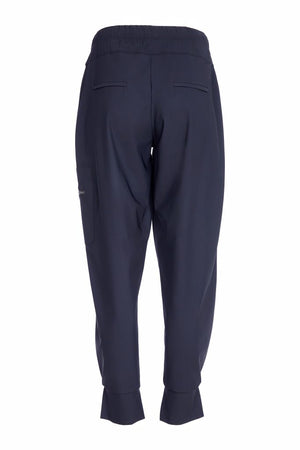 naya cargo zip and cuff trousers in black