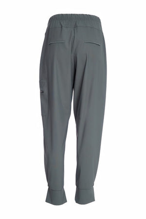 naya cargo zip and cuff trousers in forest green