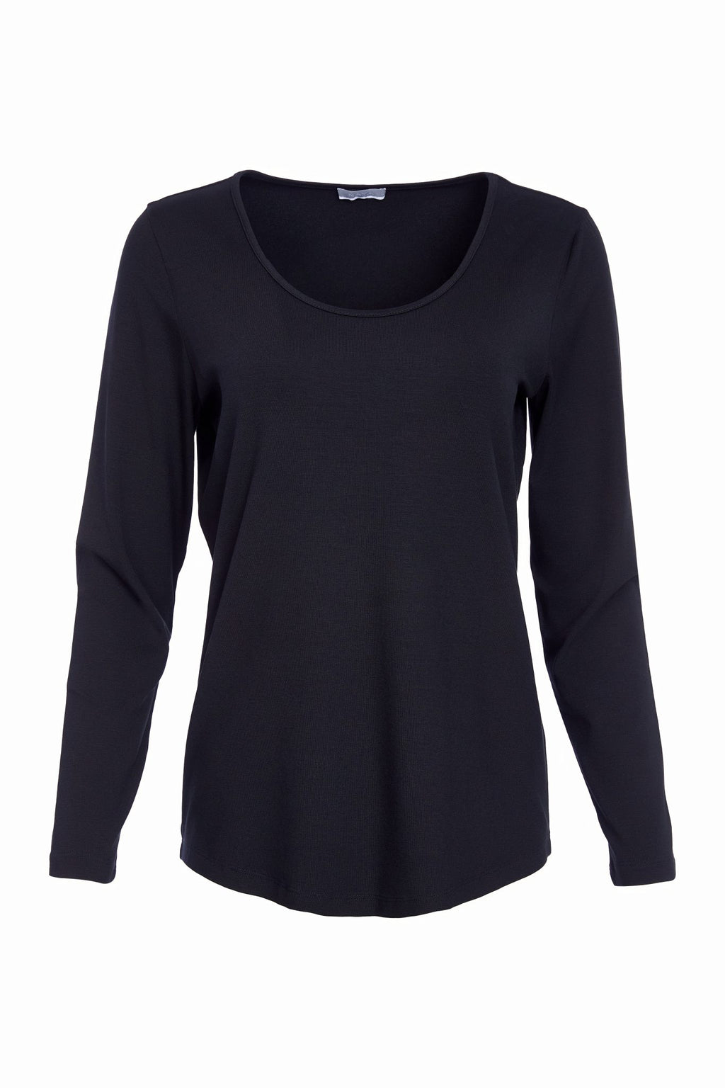 naya basic jersey long sleeve top in black