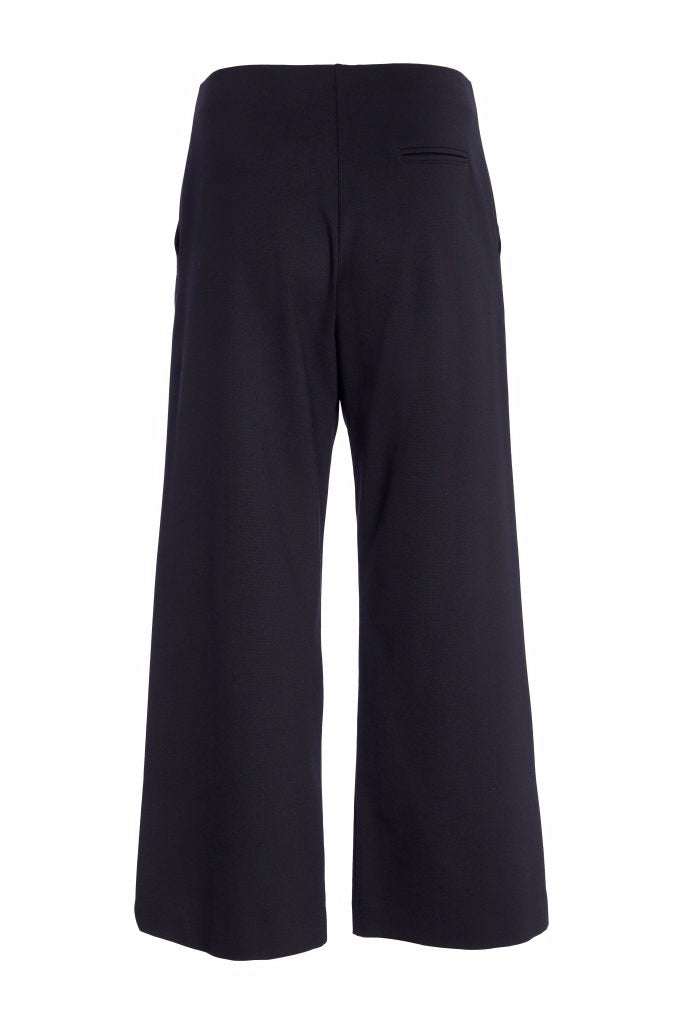 naya crop wide leg trousers in black