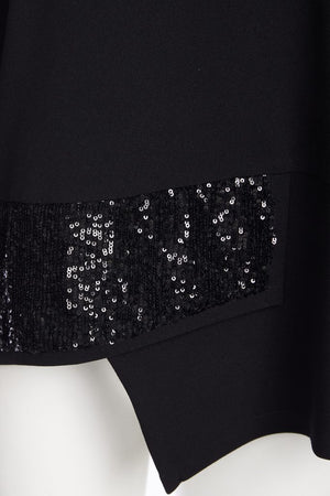 Ora roll collar top in black