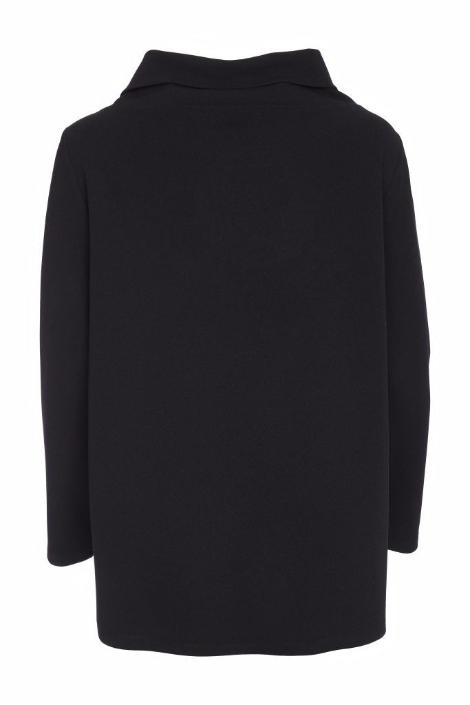 Ora roll collar top in black