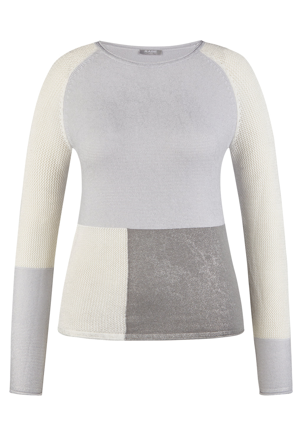 Rabe magnolia park collection block knit jumper in grey, product code 52-113600