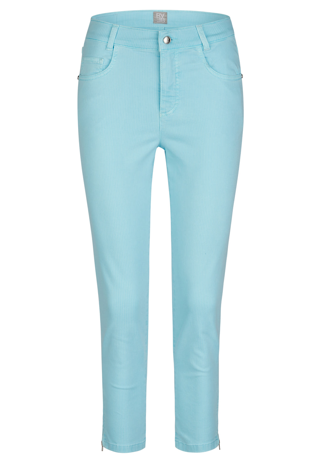 Rabe salty breeze collection pinstripe 7/8th leg jeans in sky blue and white, product code 52-223150