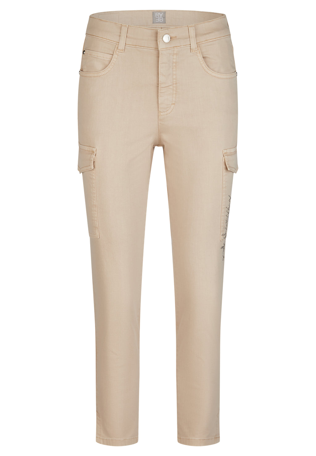 Rabe sunset bay collection denim 7/8th length cargos in beige, product code 52-224151
