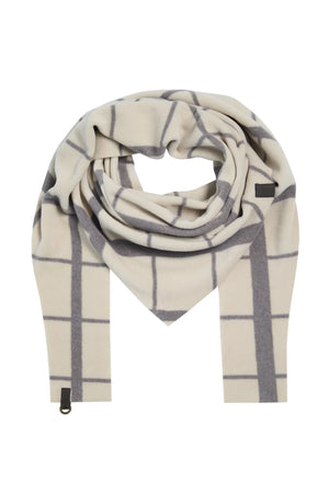 henriette steffensen triangular scarf in printed beige