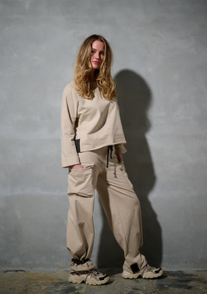 henriette steffensen sweatshirt in beige