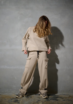 henriette steffensen sweatshirt in beige