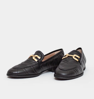 Dexter quilted loafers (black)