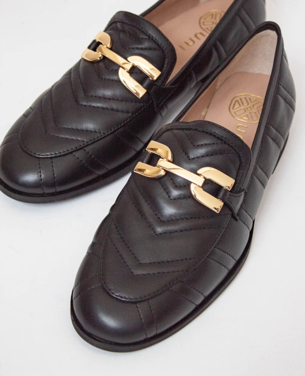 Dexter quilted loafers (black)