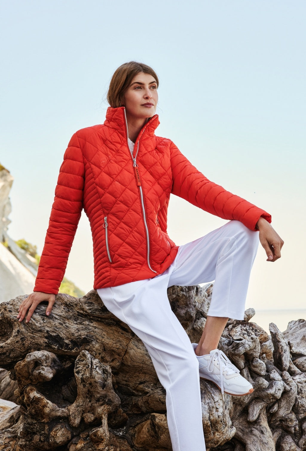 <p>Normann diamond quilted jacket in orange</p>
<p>Product code 1014-001</p>