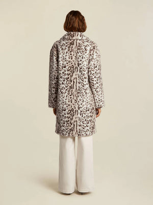 BEAUMONT TABITHA FAUX FUR COAT IN LEOPARD PRINT