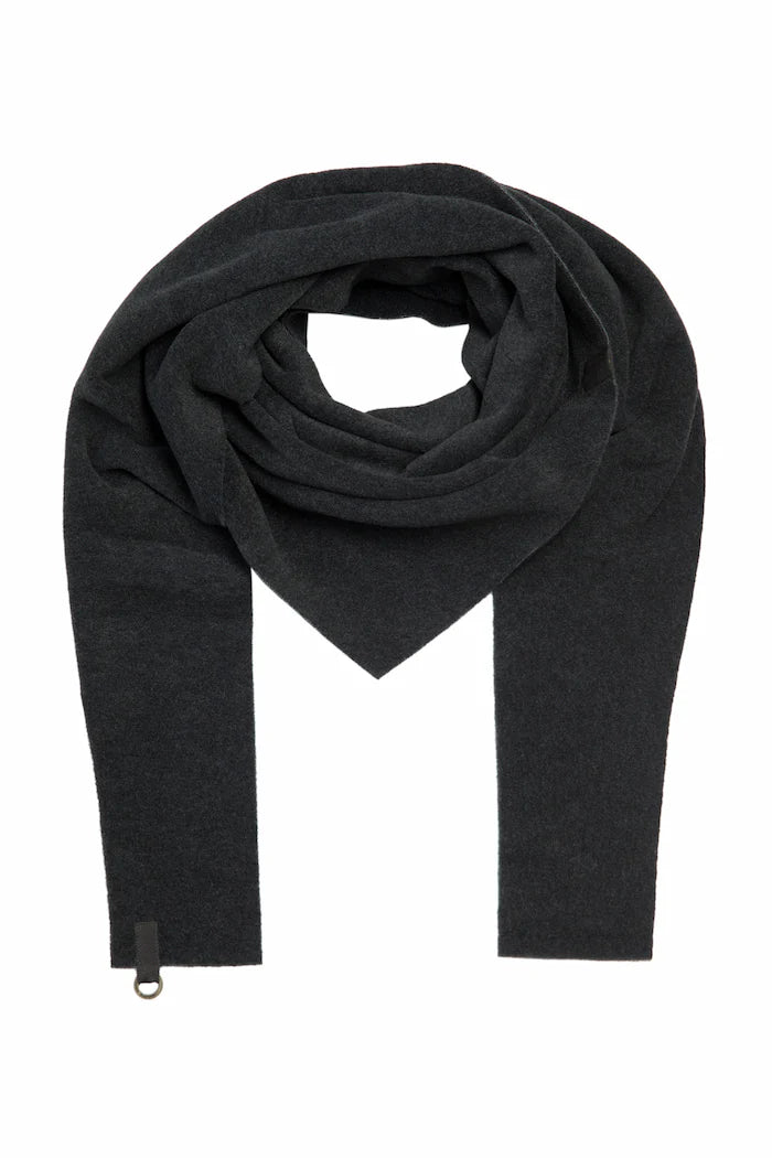 henriette steffensen triangular scarf in black