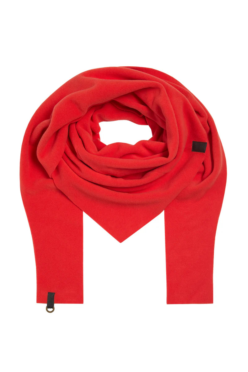 henriette steffensen triangular scarf in red