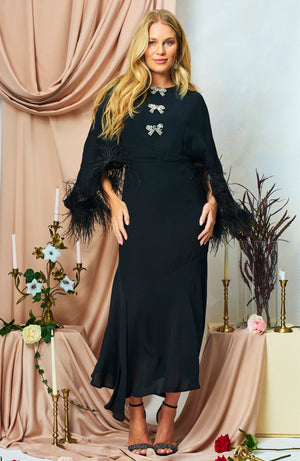 hope & ivy helena dress in black
