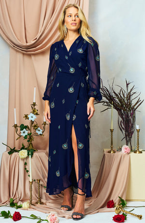 hope & ivy harper dress in navy
