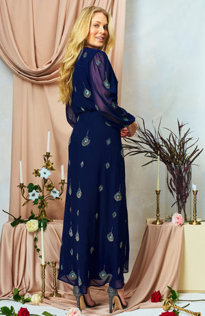 hope & ivy harper dress in navy