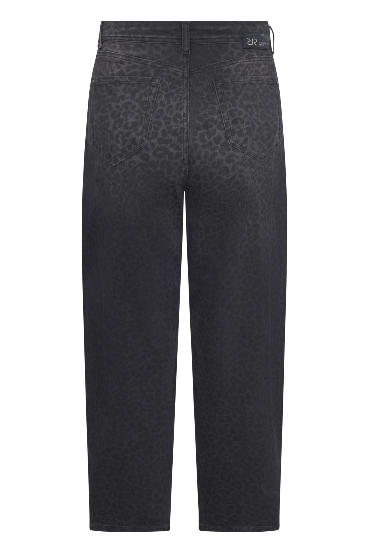Raffaello Rossi Hanni leopard print jeans in grey black