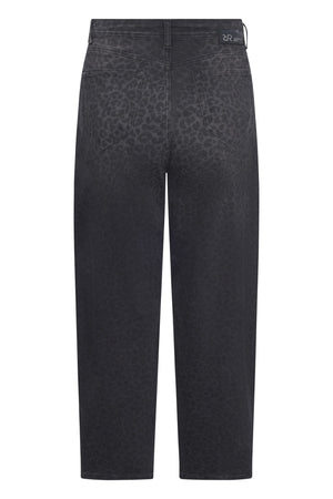 Raffaello Rossi Hanni leopard print jeans in grey black