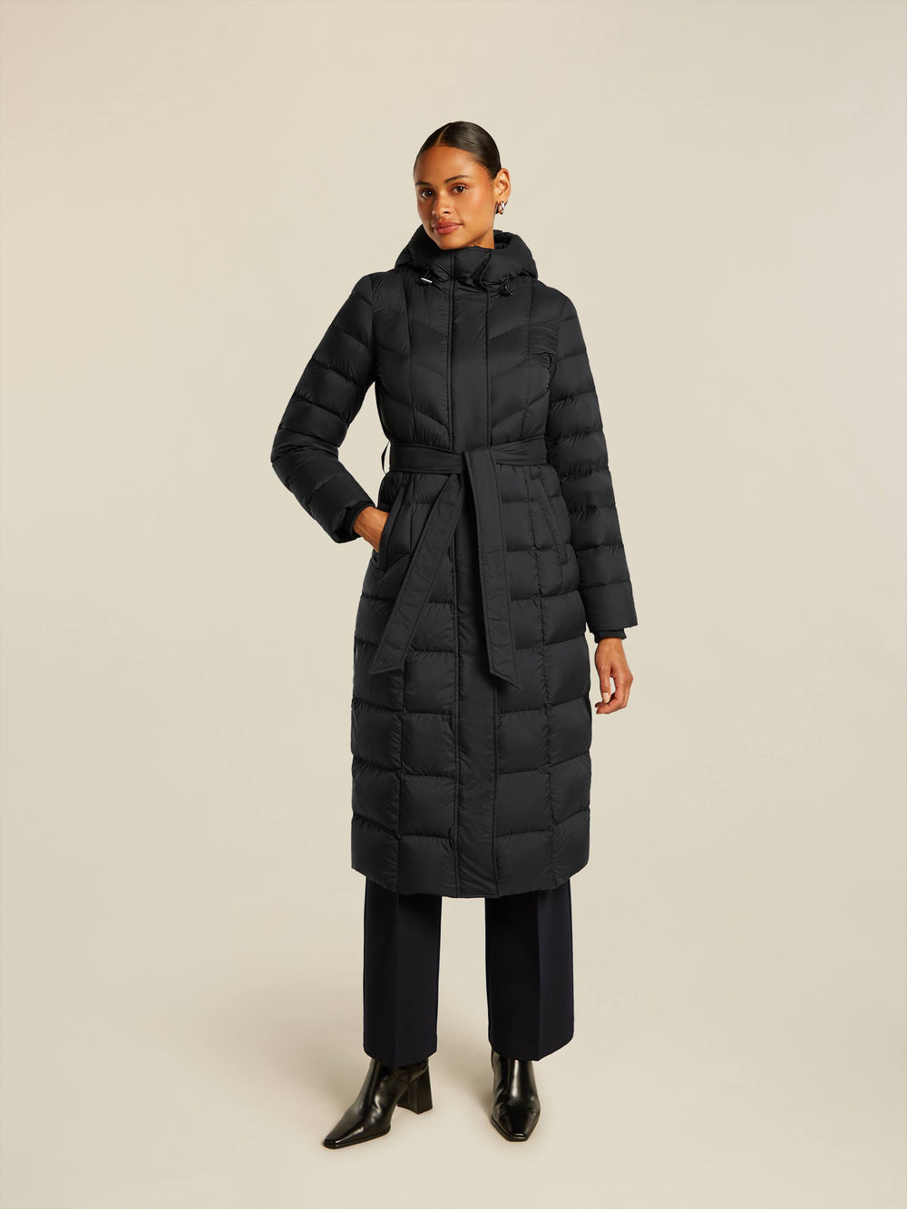 Beaumont valentina long coat in black