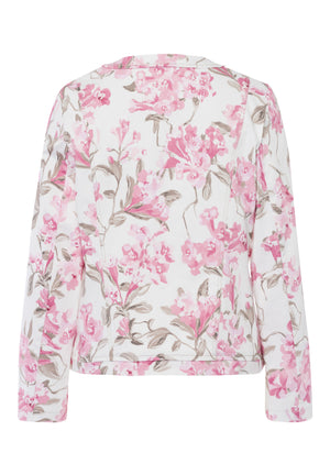 Frank Walder English Garden collection floral button up jacket in white with pink print

Product code 602312